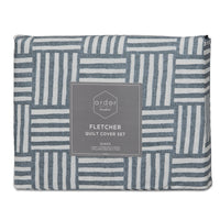 Fletcher PRINTED QUILT COVER SET - KING Kings Warehouse 