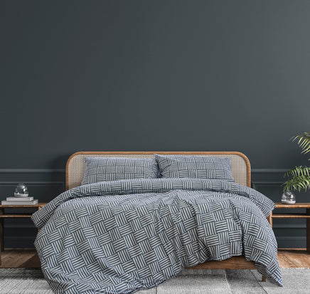 Fletcher PRINTED QUILT COVER SET - QUEEN Kings Warehouse 