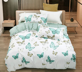 Fleur Butterfly Queen Size Quilt/Doona/Duvet Cover Set Kings Warehouse 