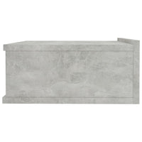 Floating Nightstand Concrete Grey 40x30x15 cm Kings Warehouse 