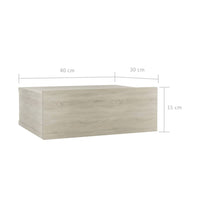 Floating Nightstand Sonoma Oak 40x30x15 cm bedroom furniture Kings Warehouse 
