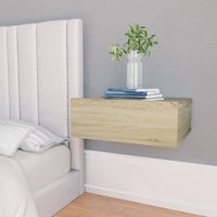 Floating Nightstand Sonoma Oak 40x30x15 cm bedroom furniture Kings Warehouse 