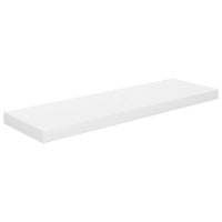 Floating Wall Shelf High Gloss White 80x23.5x3.8 cm Storage Supplies Kings Warehouse 