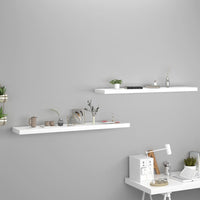 Floating Wall Shelves 2 pcs White 120x23.5x3.8 cm