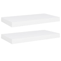 Floating Wall Shelves 2 pcs White 50x23x3.8 cm Storage Supplies Kings Warehouse 