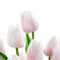 Flowering Pink Artificial Tulip Plant Arrangement With Ceramic Bowl 35cm Kings Warehouse 