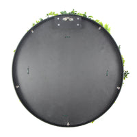 Flowering White Artificial Green Wall Disc UV Resistant 100cm (Black Frame) Kings Warehouse 