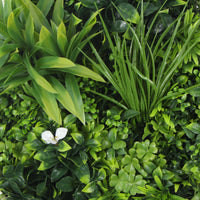 Flowering White Artificial Green Wall Disc UV Resistant 100cm (White Frame) Kings Warehouse 