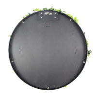 Flowering White Artificial Green Wall Disc UV Resistant 50cm (Black Frame) Kings Warehouse 