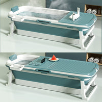 Foldable 135cm Large Massage Bathtub Portable Bath Tub with Drain for adult Kings Warehouse 