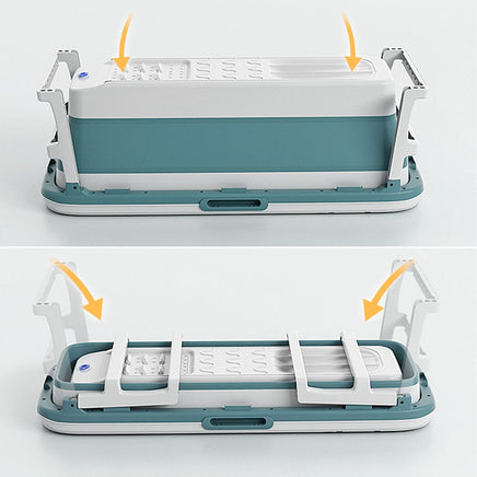 Foldable 135cm Large Massage Bathtub Portable Bath Tub with Drain for adult Kings Warehouse 