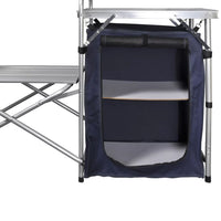 Foldable Camping Kitchen Unit with Windshield Aluminium Kings Warehouse 