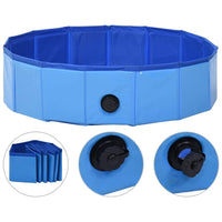 Foldable Dog Swimming Pool Blue 80x20 cm PVC Kings Warehouse 
