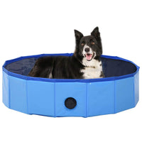 Foldable Dog Swimming Pool Blue 80x20 cm PVC Kings Warehouse 