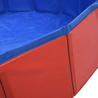 Foldable Dog Swimming Pool Red 80x20 cm PVC Kings Warehouse 