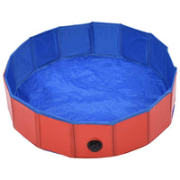 Foldable Dog Swimming Pool Red 80x20 cm PVC Kings Warehouse 