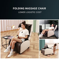 Foldable Electric Massage Chair Zero Gravity Chairs Recliner Full Body Bluetooth Speaker USB Charge Back Neck KingsWarehouse 