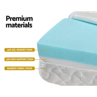 Foldable Gel Foam Mattress Folding Baby Bed Floor Mat Travel Cot Bamboo Kings Warehouse 