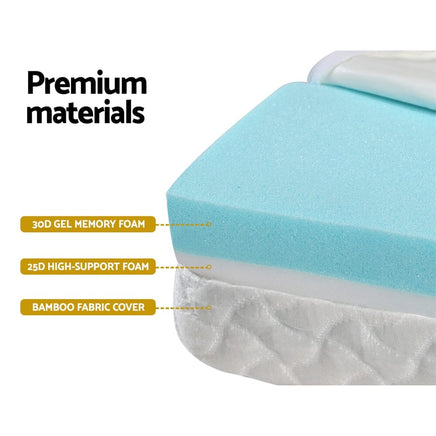Foldable Gel Foam Mattress Folding Baby Bed Floor Mat Travel Cot Bamboo Kings Warehouse 