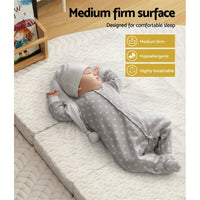 Foldable Gel Foam Mattress Folding Baby Bed Floor Mat Travel Cot Bamboo Kings Warehouse 