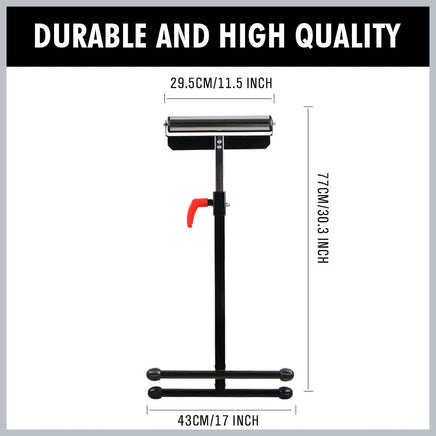 Foldable Roller Support Stand Adjustable Bench Holder 67-110cm Heavy Duty Steel Kings Warehouse 