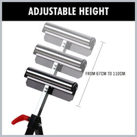 Foldable Roller Support Stand Adjustable Bench Holder 67-110cm Heavy Duty Steel Kings Warehouse 