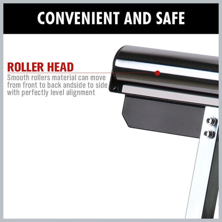 Foldable Roller Support Stand Adjustable Bench Holder 67-110cm Heavy Duty Steel Kings Warehouse 