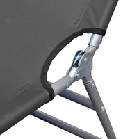Foldable Sunlounger with Adjustable Backrest Grey Kings Warehouse 