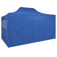 Foldable Tent Pop-Up with 4 Side Walls 3x4.5 m Blue Kings Warehouse 