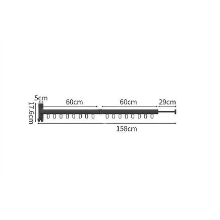 Foldable Wall Hanging Clothes Drying Rack Clothes Balcony Retractable Hanger Kings Warehouse 