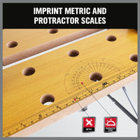Foldable Work Bench Mobile Sawhorse Garage Trestle Wood Cutting Anti-slip Table Kings Warehouse 