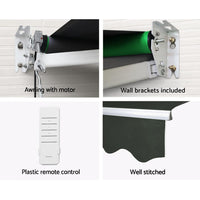 Folding Arm Awning Motorised Retractable Outdoor Sunshade3X2.5M Kings Warehouse 