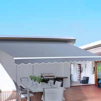 Folding Arm Awning Outdoor Awning Patio Retractable 4Mx2.5M PearlGrey KingsWarehouse 