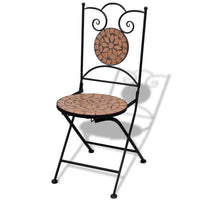 Folding Bistro Chairs 2 pcs Ceramic Terracotta Kings Warehouse 