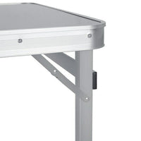 Folding Camping Table Aluminium Portable Picnic Outdoor BBQ Desk 4 Cloth Stool Kings Warehouse 