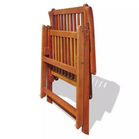 Folding Garden Chairs 2 pcs Solid Acacia Wood Brown Kings Warehouse 
