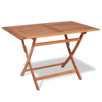 Folding Garden Table 120x70x75 cm Solid Teak Wood Kings Warehouse 
