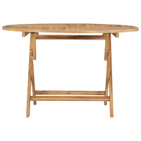 Folding Garden Table Ø 120 cm Solid Teak Wood Kings Warehouse 