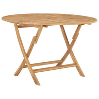 Folding Garden Table Ø 120 cm Solid Teak Wood Kings Warehouse 