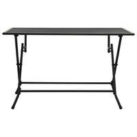 Folding Mesh Table 120x60x72 cm Steel Anthracite Kings Warehouse 