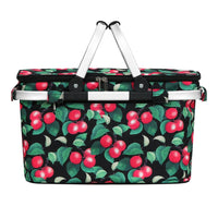 Folding Picnic Bag Basket Cooler Hamper Camping Hiking Insulated Lunch Kings Warehouse 