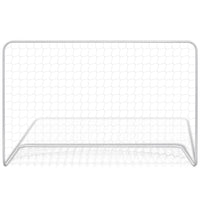 Football Goal with Net 182x61x122 cm Steel White Kings Warehouse 