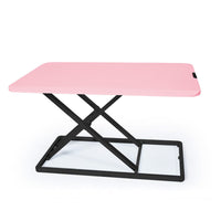Fortia Desk Riser 74cm Wide Adjustable Sit to Stand for Dual Monitor, Keyboard, Laptop, Pink Kings Warehouse 