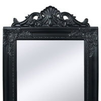 Free-Standing Mirror Baroque Style 160x40 cm Black Kings Warehouse 