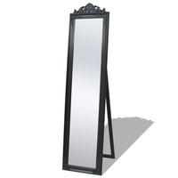 Free-Standing Mirror Baroque Style 160x40 cm Black Kings Warehouse 