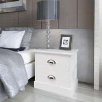 French Bedside Cabinets 2 pcs White FALSE Kings Warehouse Default Title 