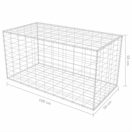 Gabion Basket Galvanised Steel 100x50x50 cm Kings Warehouse 