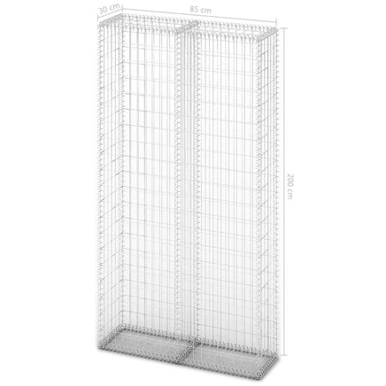 Gabion Basket Galvanised Steel 85x30x200 cm Kings Warehouse 