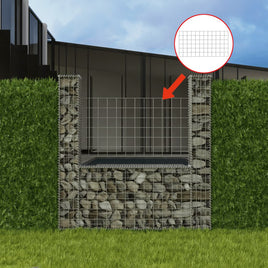 Gabion Basket U-Shape Galvanised Steel 160x20x150 cm Garden Supplies Kings Warehouse 