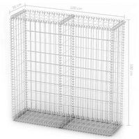 Gabion Basket with Lids Galvanised Wire 100 x 100 x 30 cm Kings Warehouse 